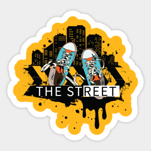 The Street Hiphop Town Dark Underground Logo StreetStyle Shirt Sticker